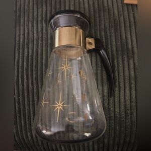 Vintage Corning Atomic Starburst glass coffee carafe